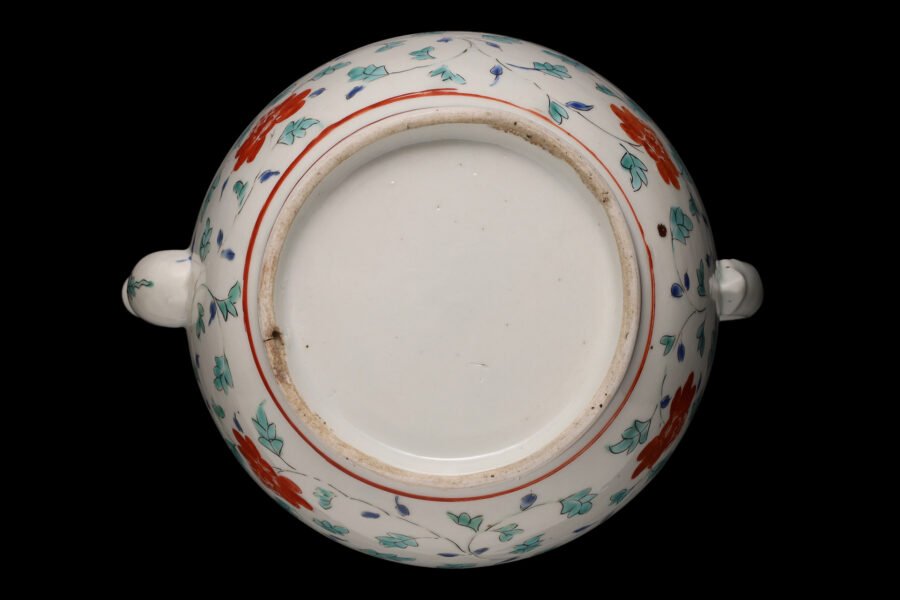 柿右衛門色絵鳳凰唐草文水注(江戸時代)-11