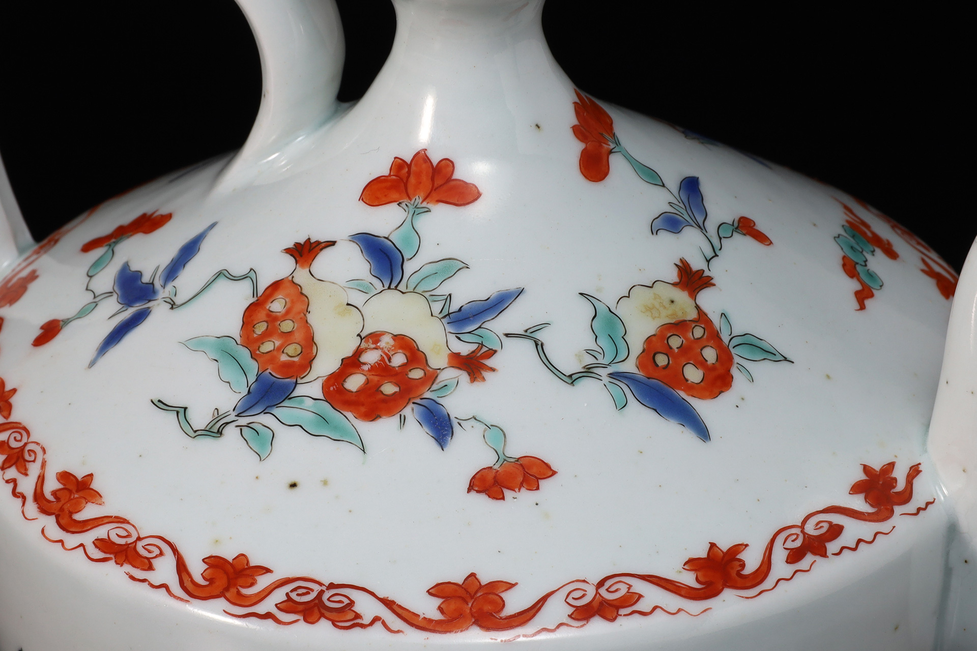 柿右衛門色絵鳳凰唐草文水注（江戸時代）-5