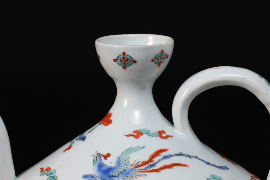 柿右衛門色絵鳳凰唐草文水注(江戸時代)-7