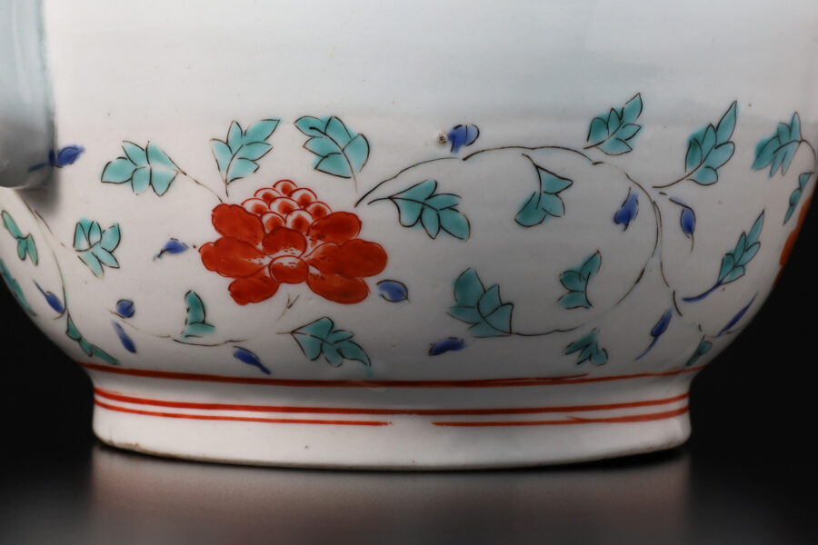 柿右衛門色絵鳳凰唐草文水注(江戸時代)-9