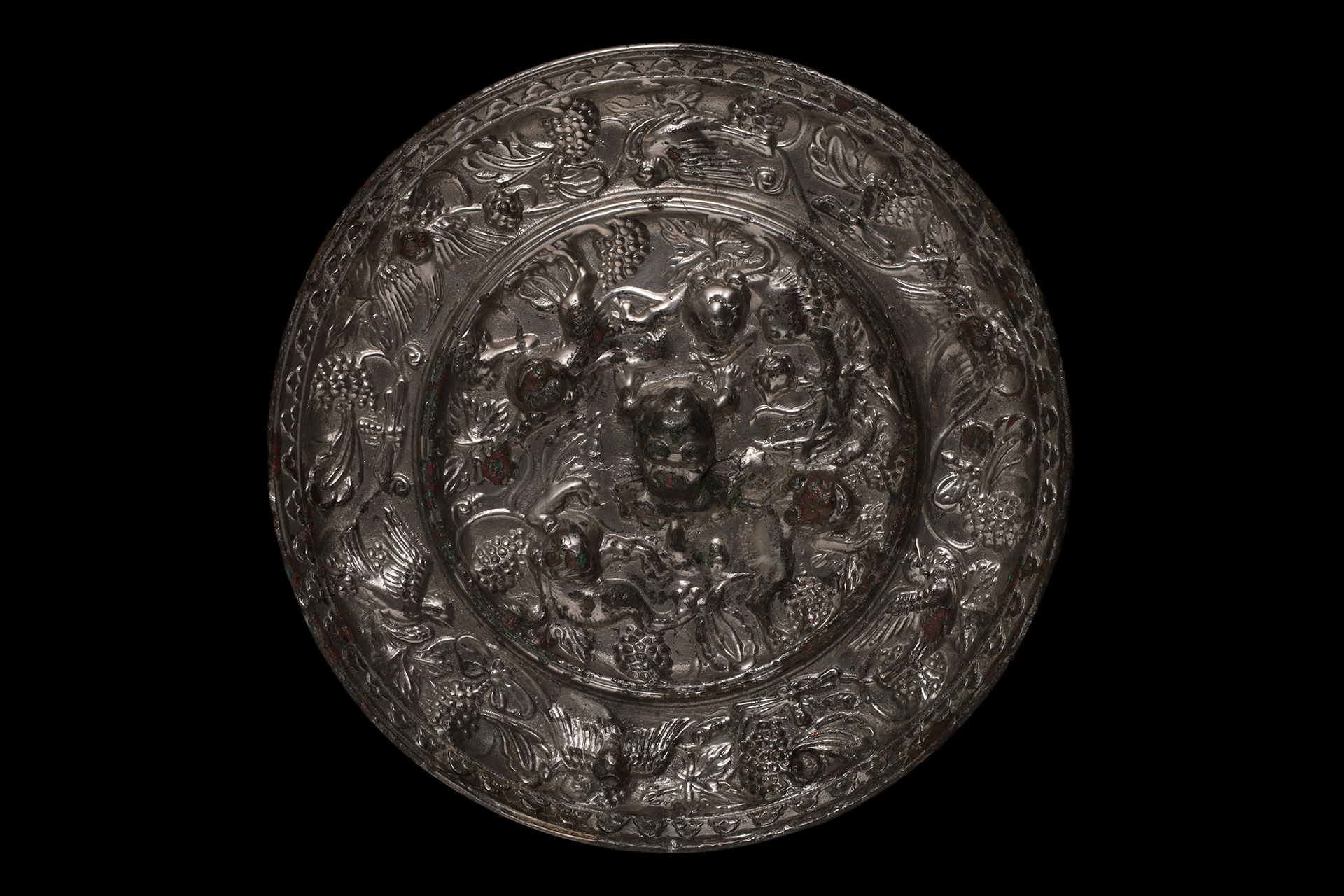 Mirror with Grape and Beast Design-1