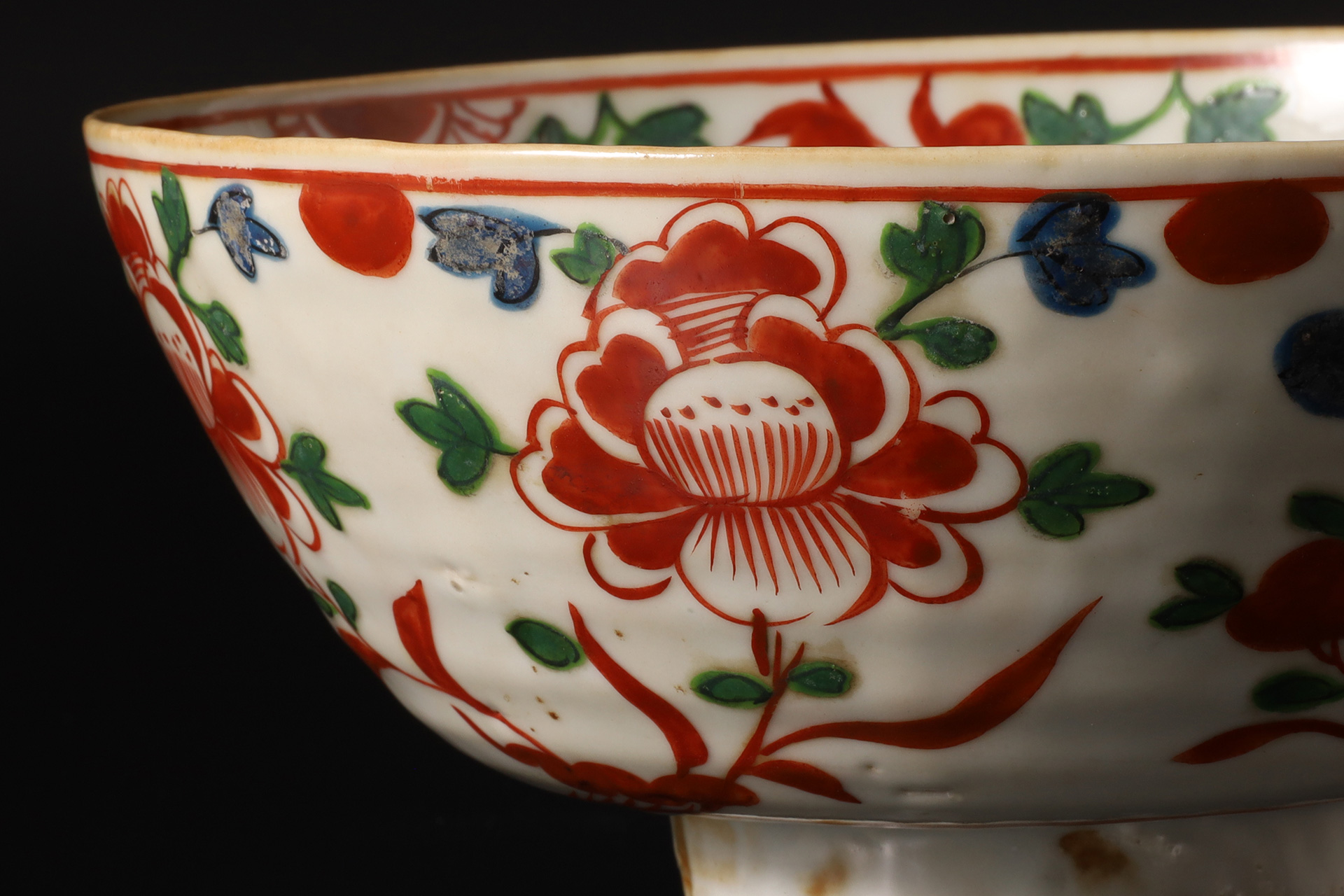 呉須赤絵魁手鉢（明時代）-4