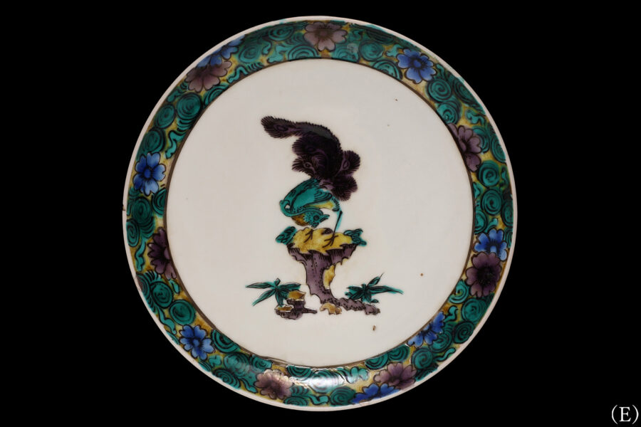 古九谷色絵鳳凰文小皿(五客揃 / 江戸時代)-20