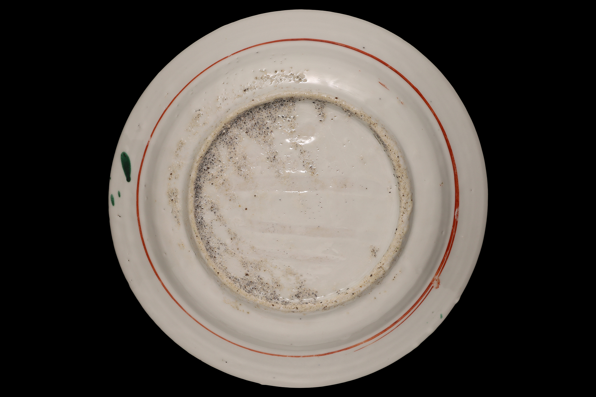 呉須赤絵牡丹鳳凰文平鉢（明時代）-8