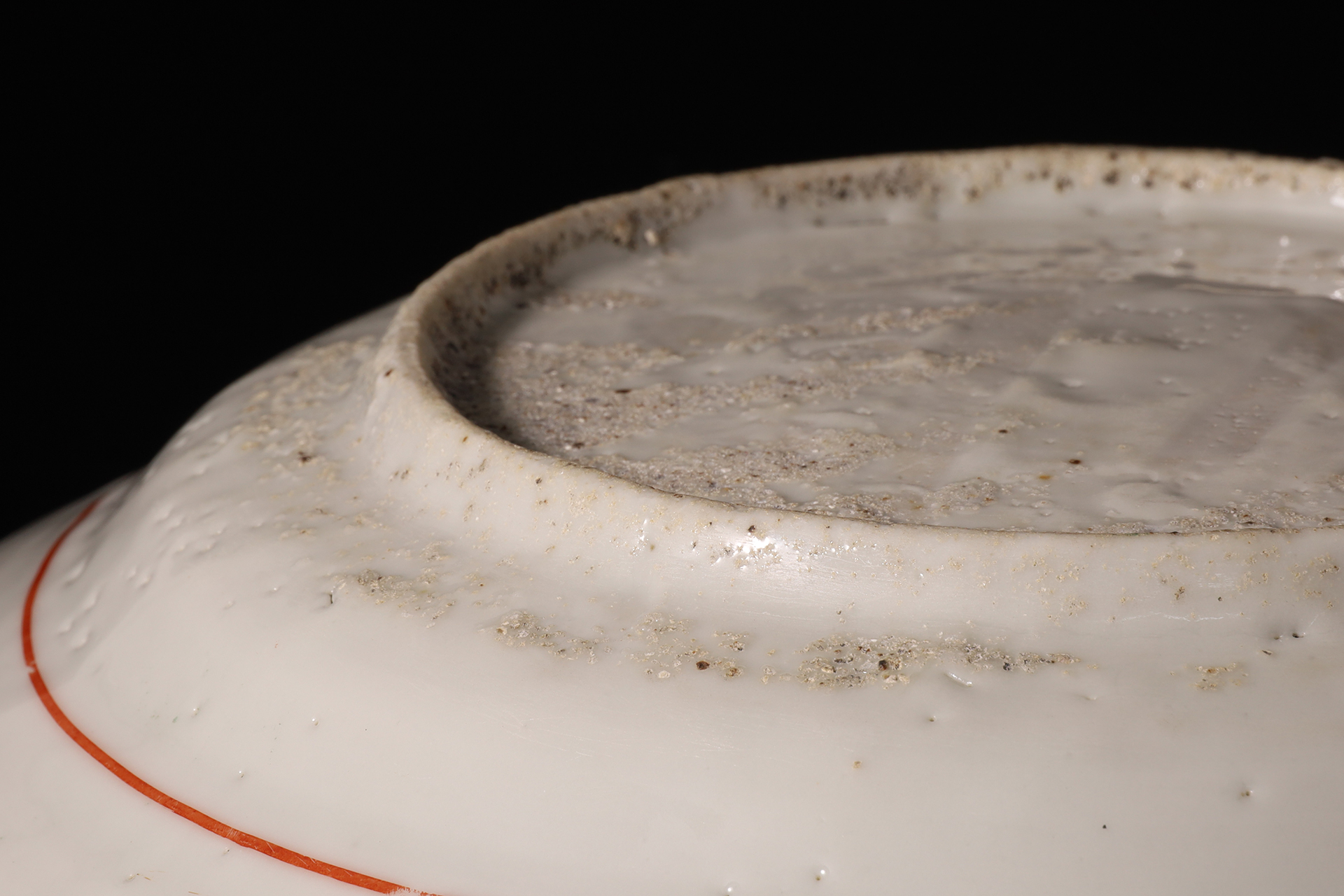 呉須赤絵牡丹鳳凰文平鉢（明時代）-9